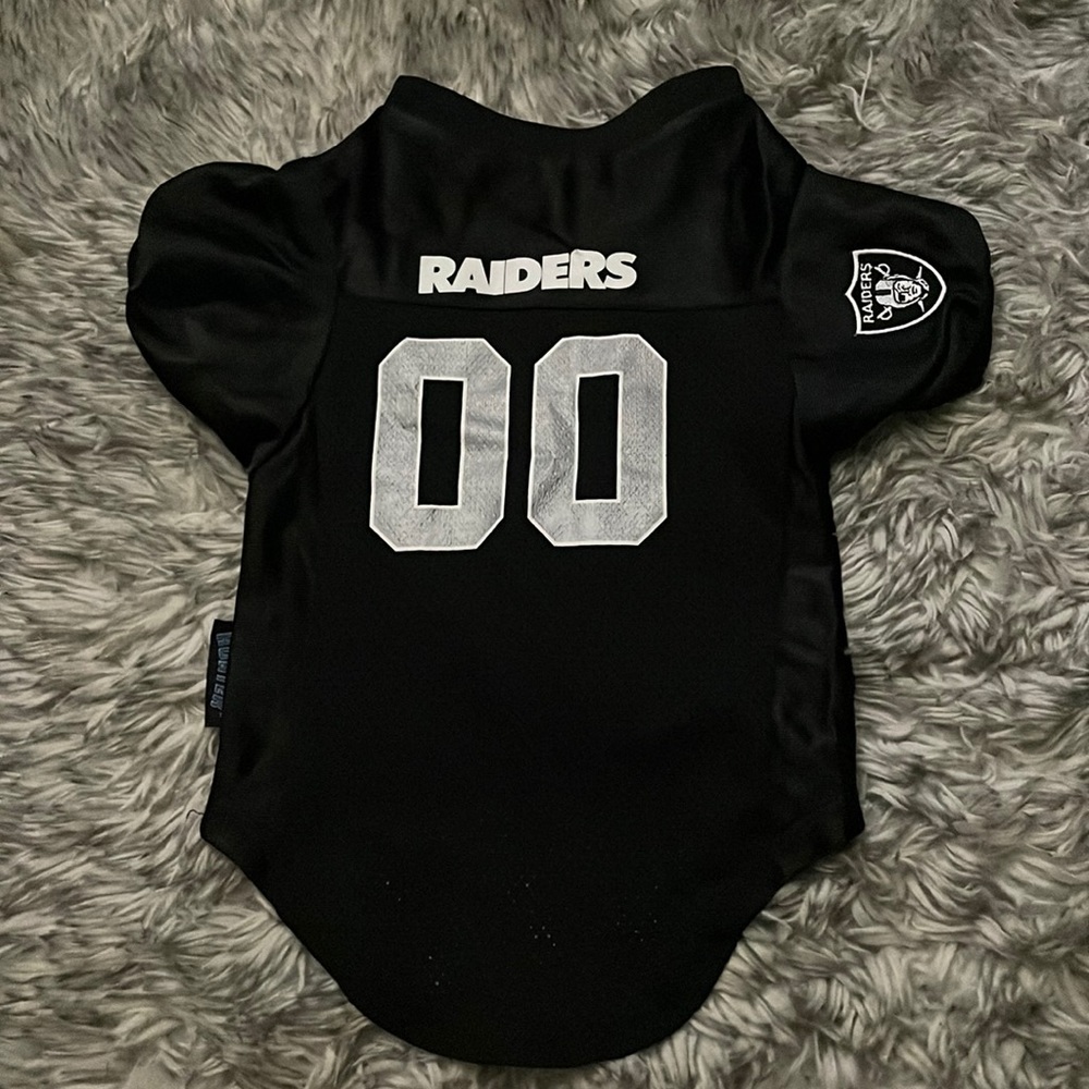 New never worn Medium Licensed Raiders Pet Jersey!
